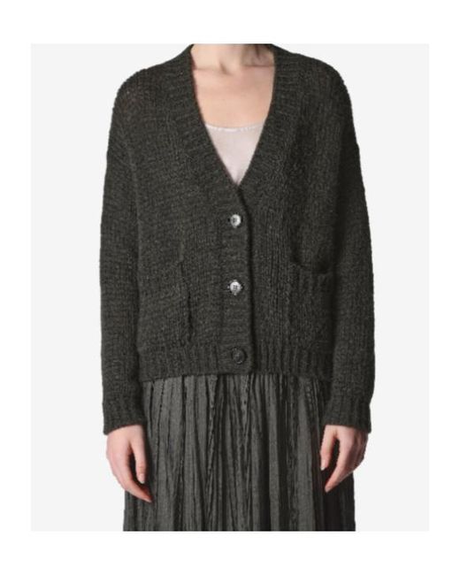 Roberto Collina Black Front-Pockets Cardigan