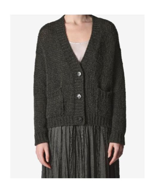 Roberto Collina Black Front-Pockets Cardigan