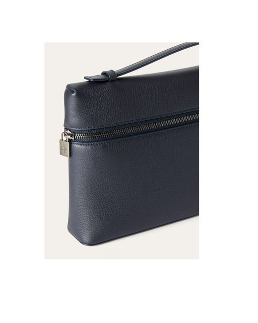 Loro Piana Blue Zippered Clutch for men