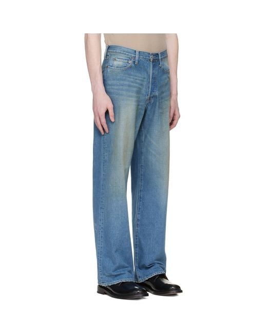 Ssstein Blue Loose Jeans for men