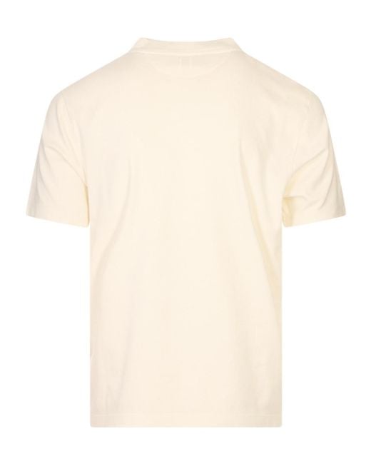 Canali White Short-Sleeved Knit T-Shirt for men