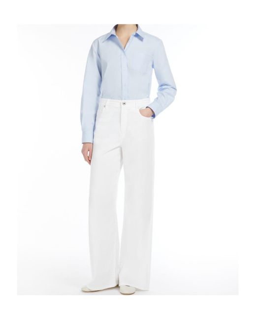 Weekend by Maxmara White Straight Casual Pants