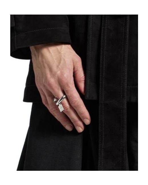 Balenciaga White Saint-Germain Tag Ring