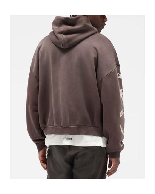 Represent Brown Crest Graphic Hoodie for men