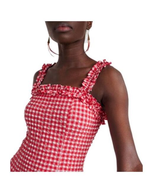 Ganni Red Nordic Style Mini Skirt