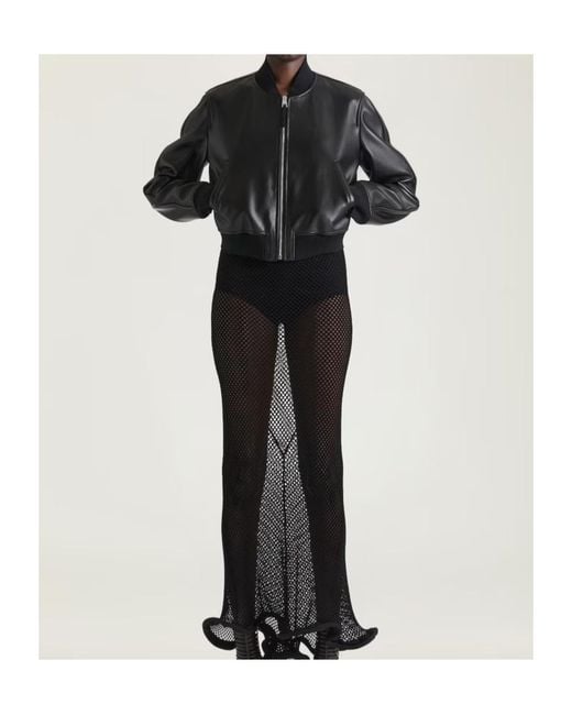 Givenchy Black Ribbed Trim Bomber Jacket