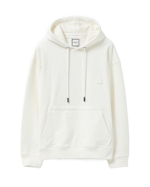 Wooyoungmi White Long-Sleeved Hoodie for men