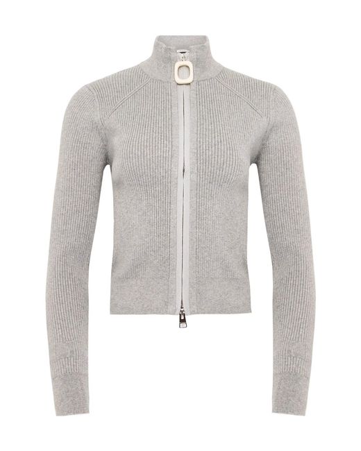 J.W. Anderson Gray Jw Anderson Fitted Zip-Up Cardigan