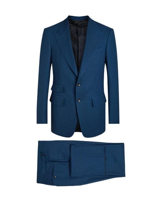 Tom Ford Blue Wool Suit Set for men