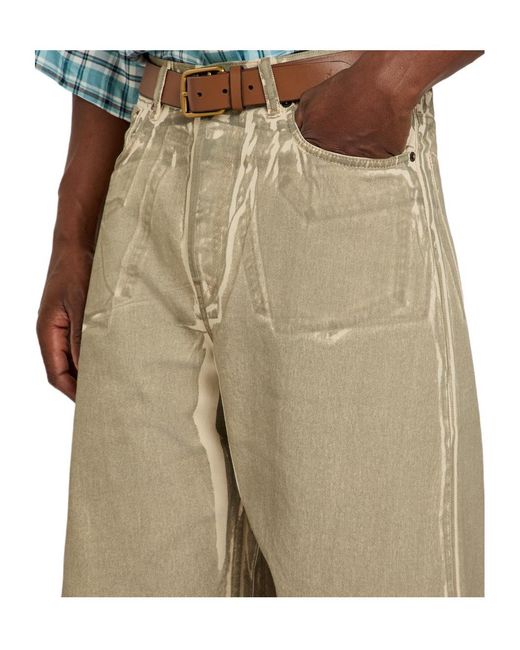 Acne Natural Two-Tone Denim Shorts for men