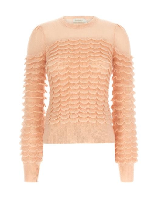 Zimmermann Multicolor Hypnotic Scallop Crewneck Jumper