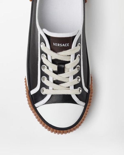 Versace Black Goliath Low-Top Sneakers for men