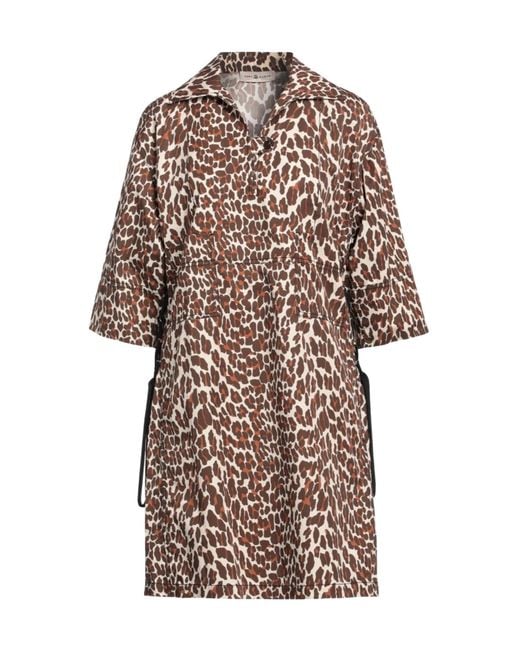 Tory Burch White Leopard Print Shirt Dress
