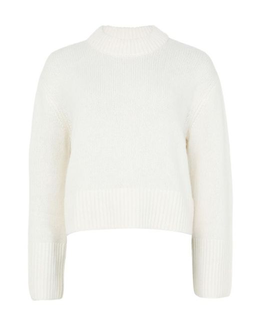 Lisa Yang White Sony Crew Neck Sweater