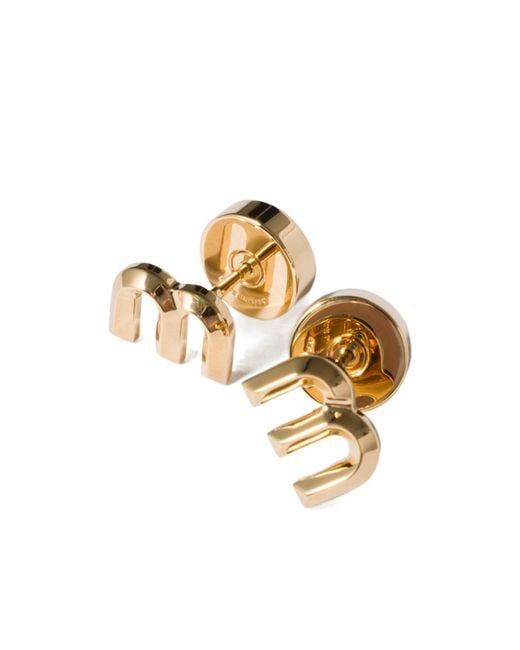 Miu Miu Metallic Metal Earrings