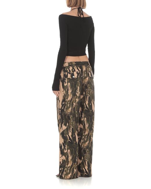Dion Lee Black Mobius Layered Long-Sleeve Top