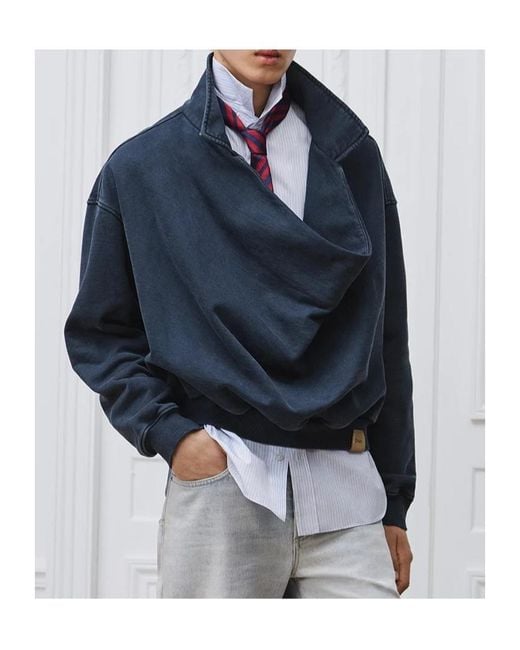 Dior Blue Homme Draped Sweatshirt for men
