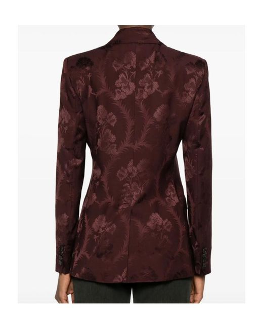 Etro Purple Double-Breasted Jacket