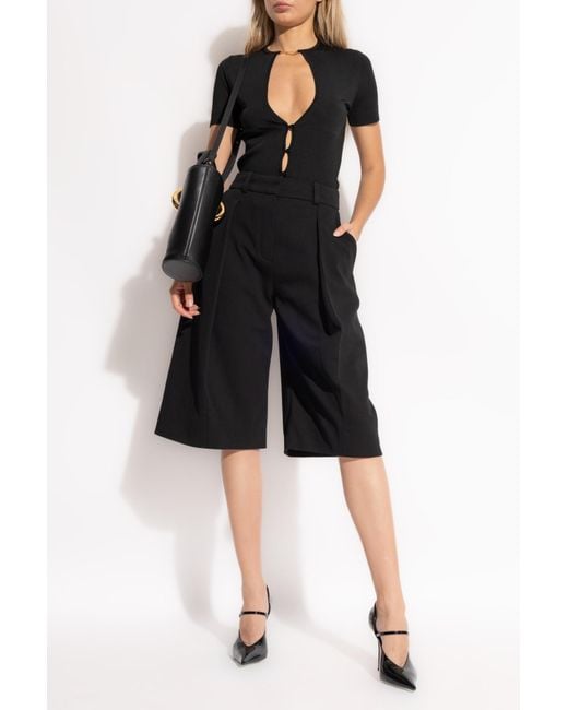 Jacquemus Black Le Haut Pralù Cropped Knitted Top