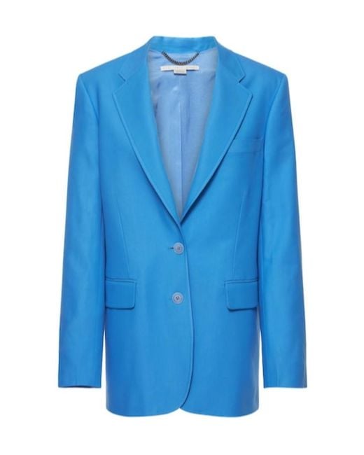 Stella McCartney Blue Large Silhouette Suit Coat