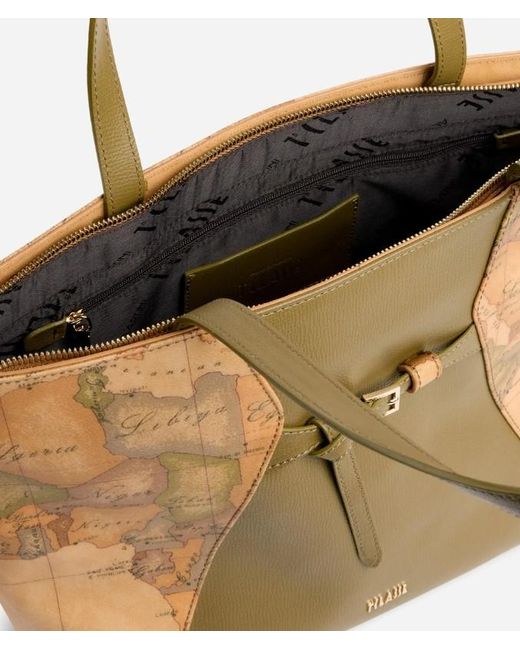 Alviero Martini Brown Logo-Lettering Handbag