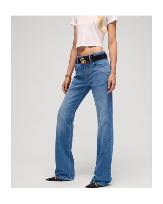 Gucci Blue Flared Pants