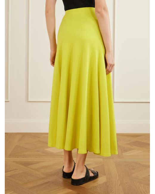 Gabriela Hearst Yellow Cairan Wool Maxi Skirt