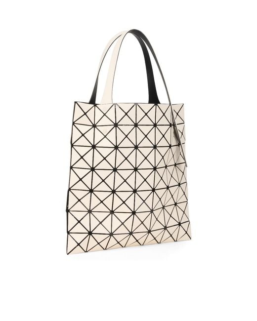 Issey Miyake White Lucent Geometric Tote Bag