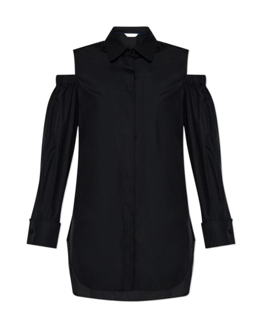 Max Mara Black Ragni Cut-Out Button-Up Shirt