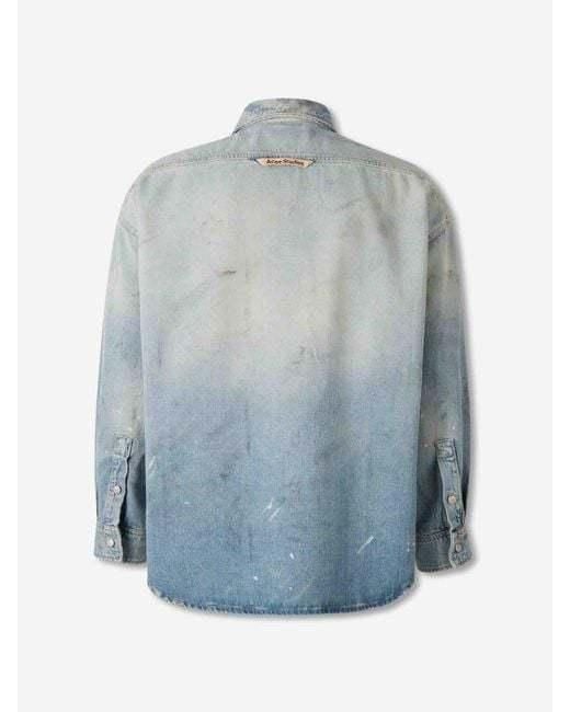 Acne Blue Long-Sleeved Denim Jacket for men