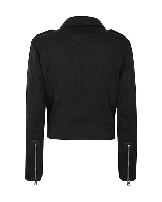 Ermanno Scervino Black Belted Biker Jacket