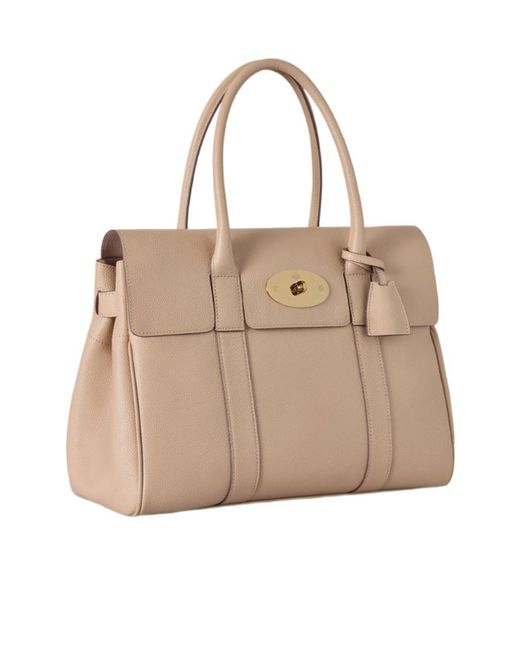 Mulberry Natural Bayswater Small Top Handle Bag