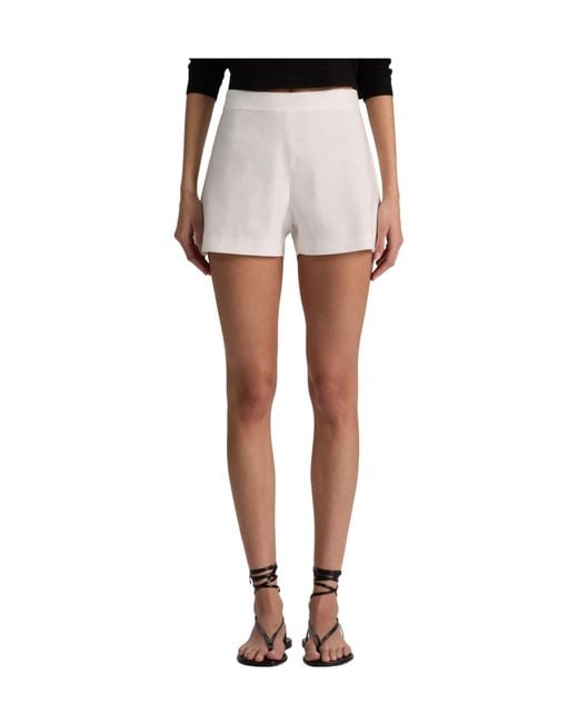 Alice + Olivia White Alice Olivia Hera Zip-Detailed Shorts