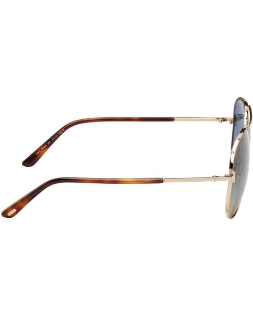 Tom Ford Multicolor Logo Pilot Sunglasses