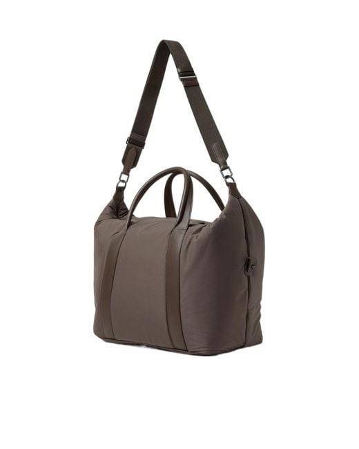 Loro Piana Brown Medium Wind Duffle Bag for men