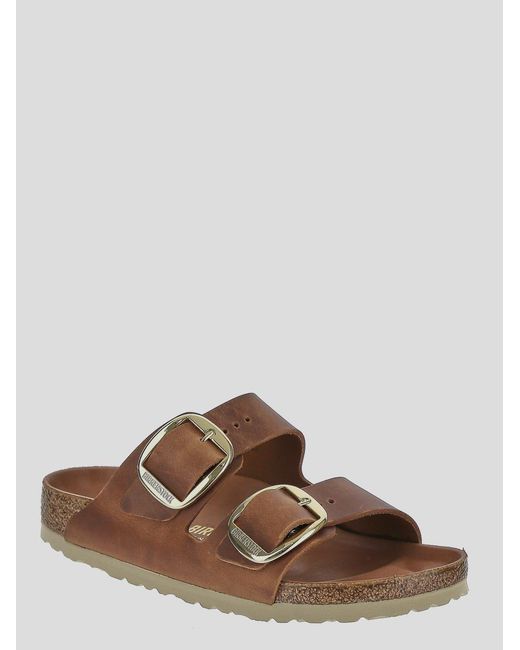 Birkenstock Brown Arizona Big Buckle Slip-On Sandals