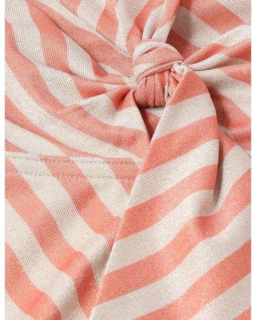 Zimmermann Pink Striped One Piece Swimsuit