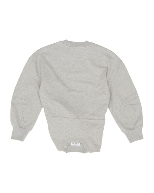 The Attico Gray The Tie-Waist Sweatshirt