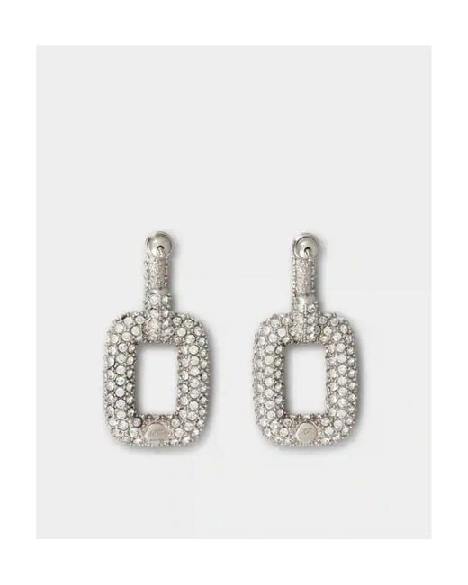 Roger Vivier White Viv' Choc Strass Earrings