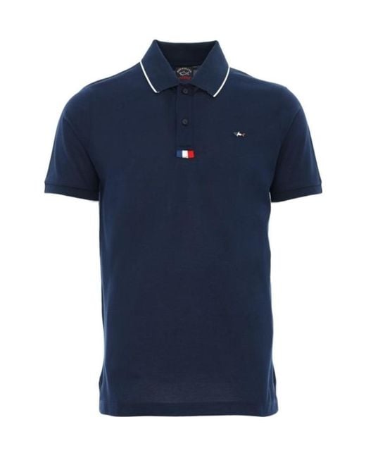 Paul & Shark Blue Logo Details Polo Shirt for men