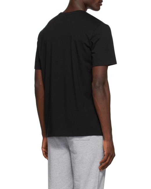 Vince Black T-Shirt With Round Neck And Short Sleeves for men
