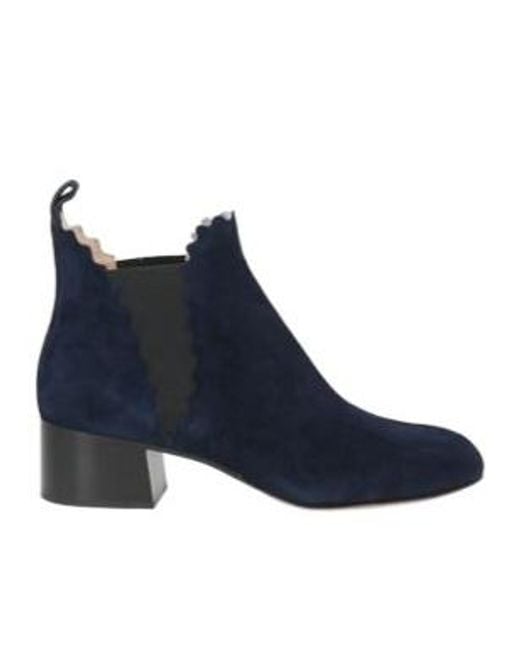 Chloé Blue Plain Colour Ankle Boots