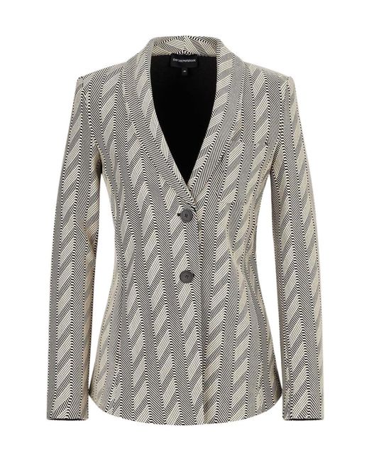 Emporio Armani Gray Printed Jacket