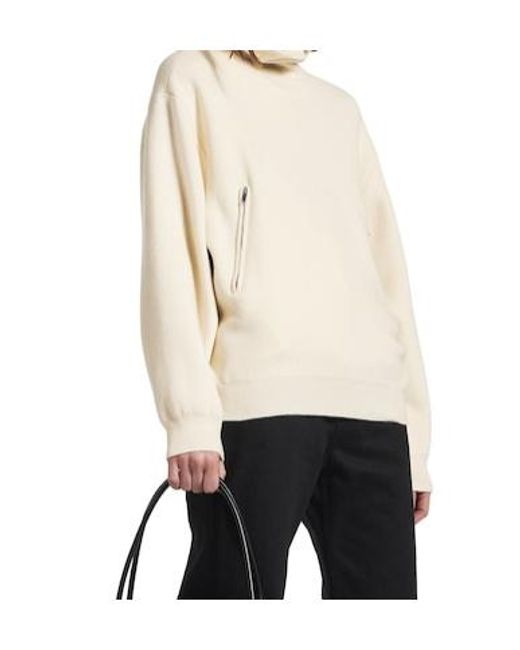 Balenciaga Natural Half-Zip Knitted Jumper