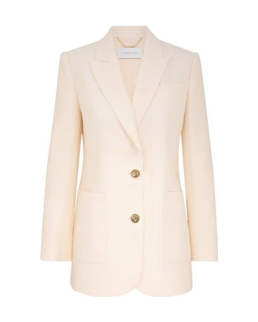 Zimmermann Natural Long-Sleeved Suit Coat