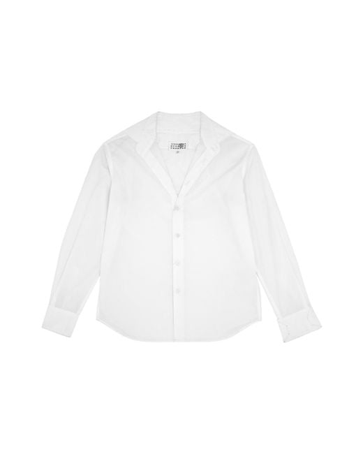 MM6 by Maison Margiela White Long Sleeved Buttoned Shirt