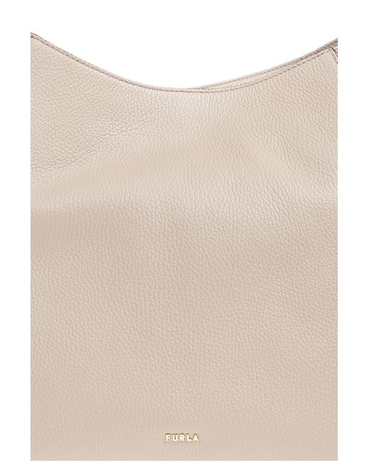 Furla White Lara Large Shoulder Bag