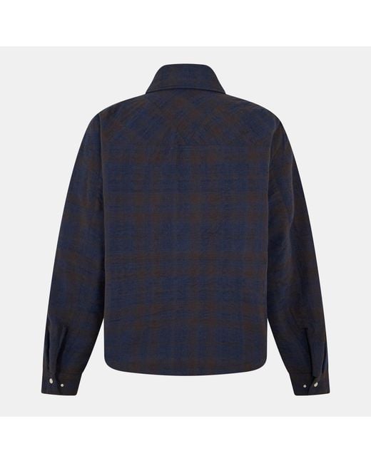 Represent Blue Slim-Fit Shirt Jacket for men