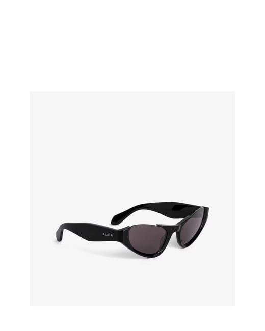 Alaïa White Alaïa Cat-Eye Frame Sunglasses