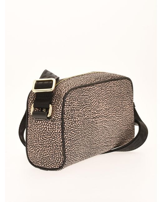 Borbonese Brown Zipped Small Camera Bag